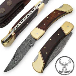 Hunt For Life Alpine Zone Damascus Steel Lockback Knife 7 Hunt For Life Alpine Zone Damascus Steel Lockback Knife -Daggers Store dm2073w 54166.1564504196