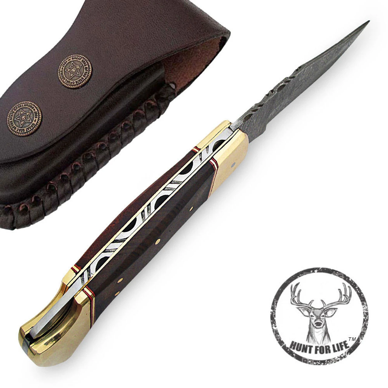 Hunt For Life Alpine Zone Damascus Steel Lockback Knife 1 Hunt For Life Alpine Zone Damascus Steel Lockback Knife