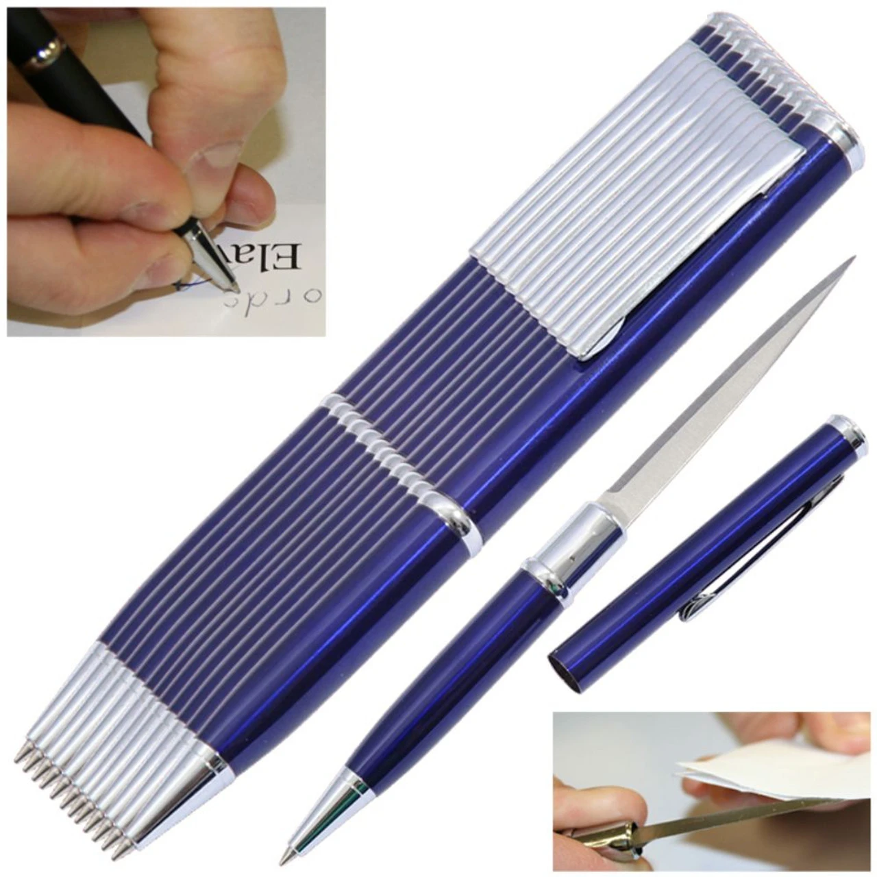 Elegant Executive Dozen Pen Knife Set Blue 2 Elegant Executive Dozen Pen Knife Set Blue - Image 2