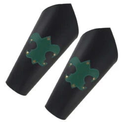 Lace-Up Medieval Leather Green Fleur-de-lis Arm Bracer Cuff Set 7 Lace-Up Medieval Leather Green Fleur-de-lis Arm Bracer Cuff Set -Daggers Store in60185 14409.1564505019