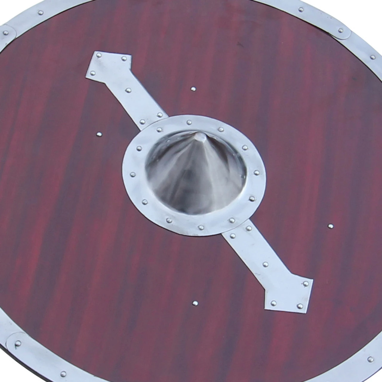 Handcrafted Viking LegacyWooden Battle Shield 4 Handcrafted Viking LegacyWooden Battle Shield - Image 4