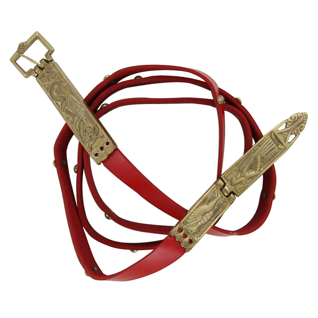 Medieval Lady In Red Leather Belt 3 Medieval Lady In Red Leather Belt - Image 3