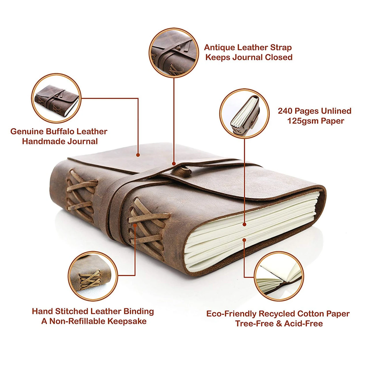 Leather-Bound Handmade Secret Keeping Writing Journal 1 Leather-Bound Handmade Secret Keeping Writing Journal