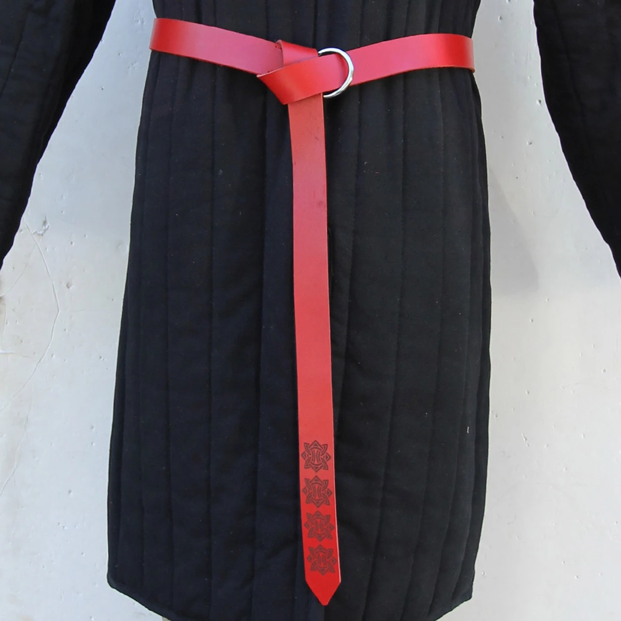 Medieval Norman Single Ring Viking Leather Belt 2 Medieval Norman Single Ring Viking Leather Belt - Image 2