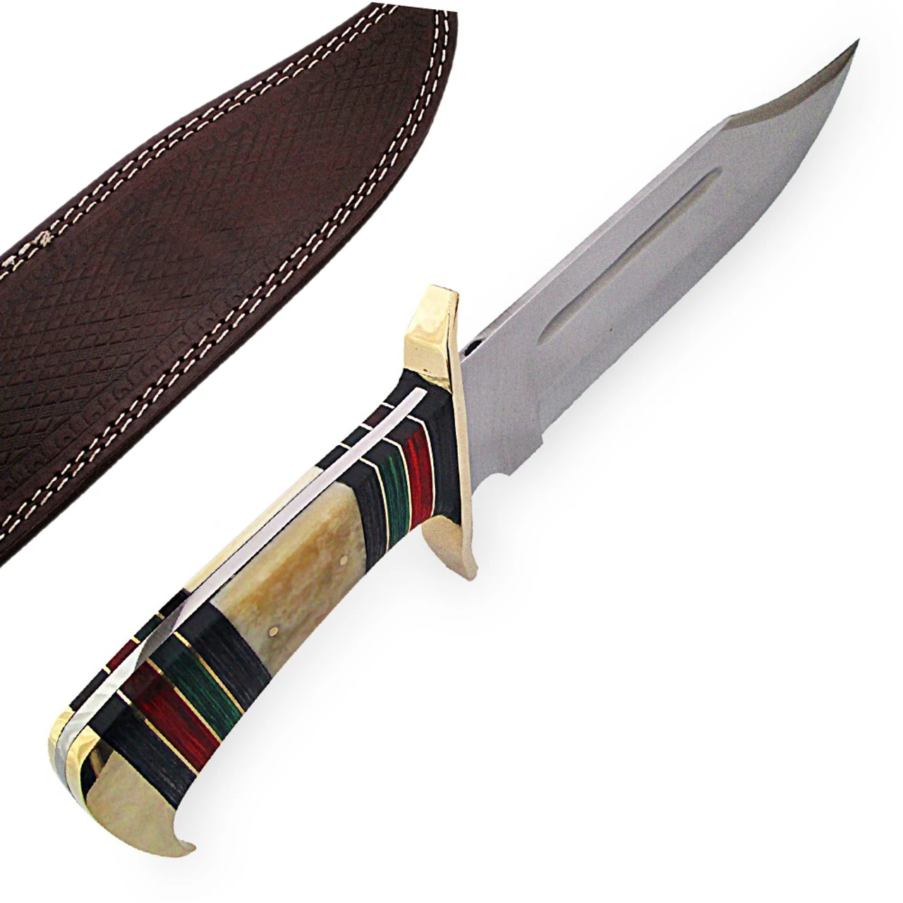 Full Tang Mediterranean Basin Fixed Blade Bowie Knife 2 Full Tang Mediterranean Basin Fixed Blade Bowie Knife - Image 2