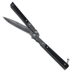 Damascus Steel Precision Cut Butterfly Knife 5 Damascus Steel Precision Cut Butterfly Knife -Daggers Store sr 8bc5 50bks 2 d1 88517.1564505000