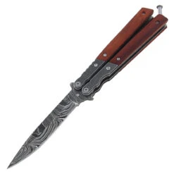 Damascus Steel Call Of Wild Butterfly Fanning Knife