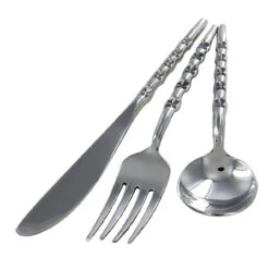 Medieval Stainless Steel Hand Forged Clover Design Cutlery Set 6 Medieval Stainless Steel Hand Forged Clover Design Cutlery Set -Daggers Store ss cutlery set 2 88854.1564505047