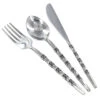 Medieval Stainless Steel Hand Forged Clover Design Cutlery Set