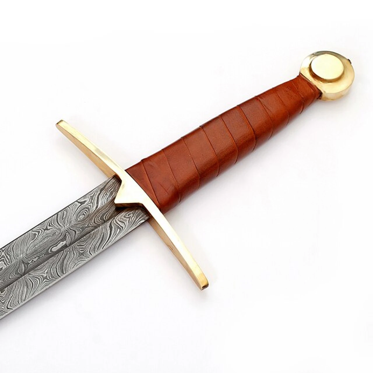 Full Tang Wolfskin Raider Damascus Steel Viking Sword 3 Full Tang Wolfskin Raider Damascus Steel Viking Sword - Image 3