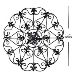 Elegant Round Fleur De Lis Medallion Scrollwork Wall Decoration 5 Elegant Round Fleur De Lis Medallion Scrollwork Wall Decoration -Daggers Store wall decoration 84793.1564505055